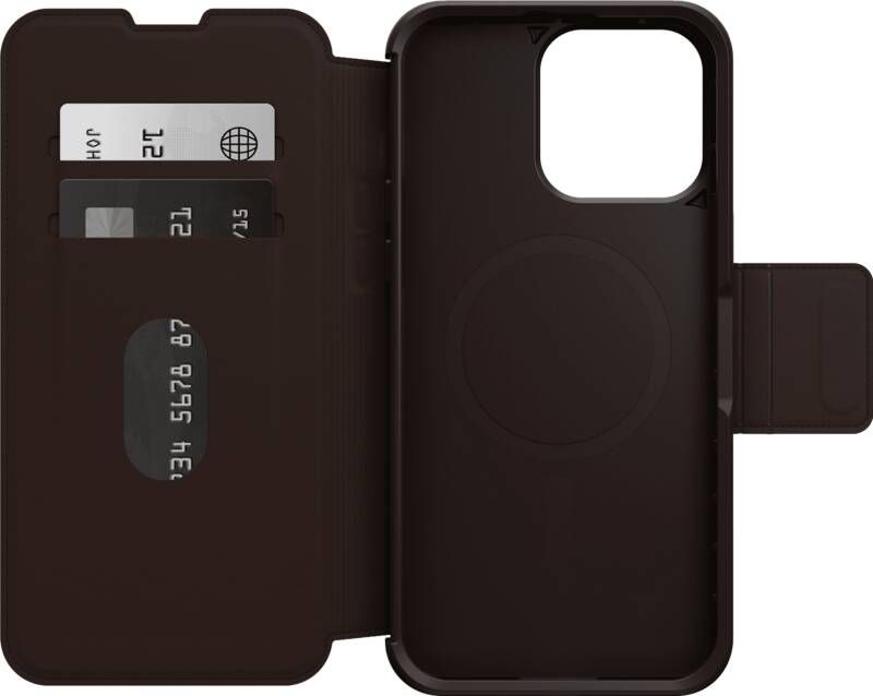 OtterBox Strada Apple iPhone 15 Pro Max Book Case Leer Bruin Met MagSafe