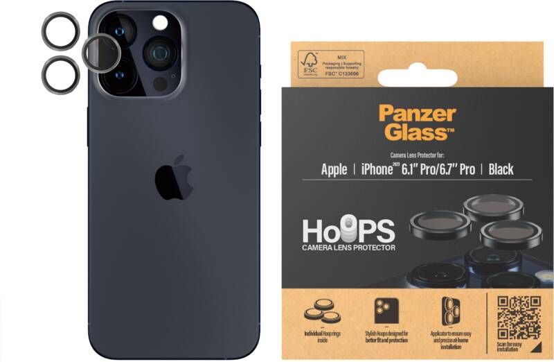 PanzerGlass Hoops Apple iPhone 15 Pro 15 Pro Max Camera Lens Protector Glas