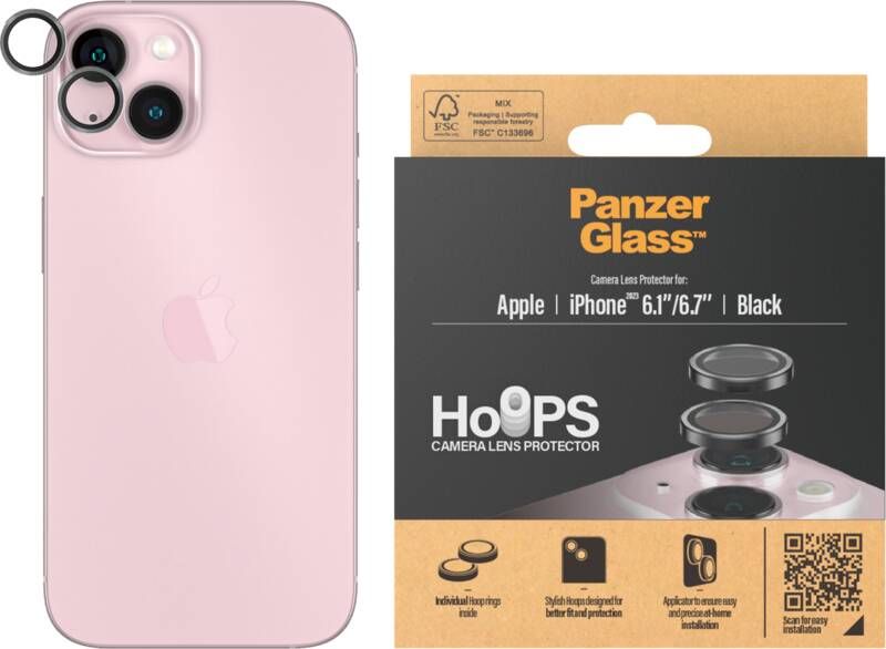 PanzerGlass Hoops Apple iPhone 15 15 Plus Camera Lens Protector Glas