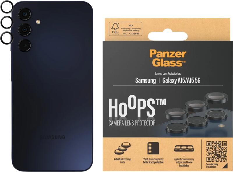 PanzerGlass Hoops Samsung Galaxy A15 4G 5G Camera Lens Protector Glas