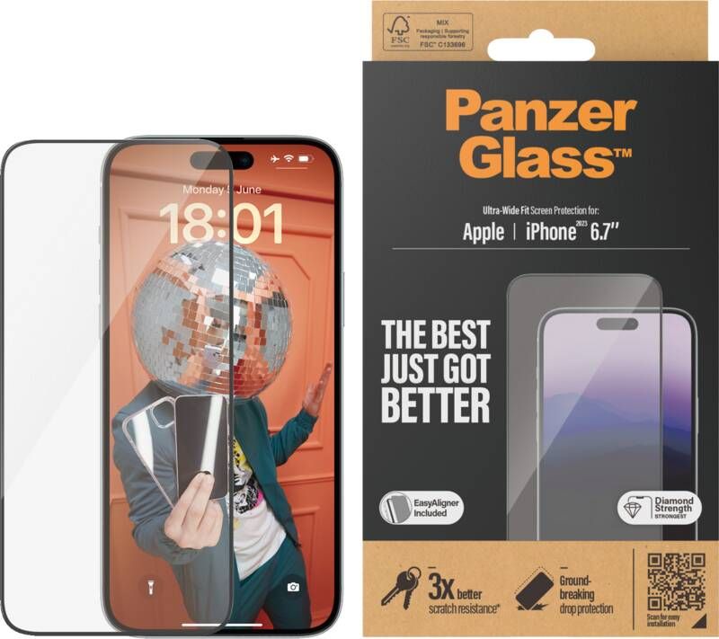 PanzerGlass iPhone 15 Plus Screenprotector
