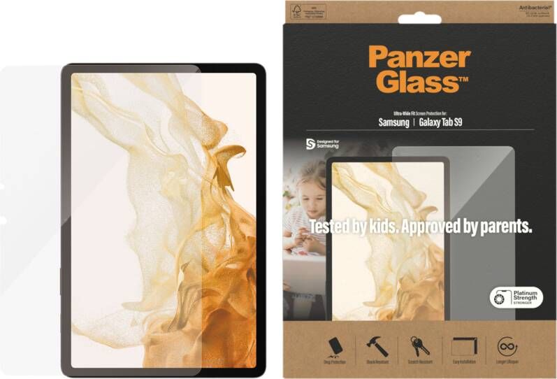 PanzerGlass Ultra-Wide Fit Samsung Galaxy Tab S9 S9 FE Screenprotector Glas