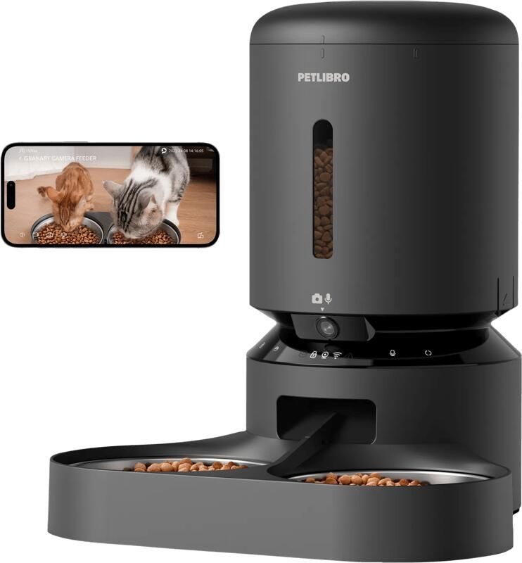 Petlibro Automatische Kattenvoerbak met camera 5L 35 8x19 6x19 6 cm Zwart