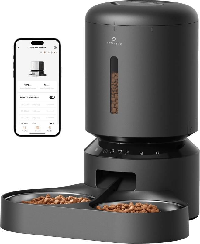 Petlibro Automatische Voerbak met Wifi dual PLAF103 Zwart