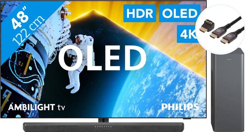 Philips 48OLED809 Ambilight (2024) + TAB6309 + BlueBuilt HDMI Kabel