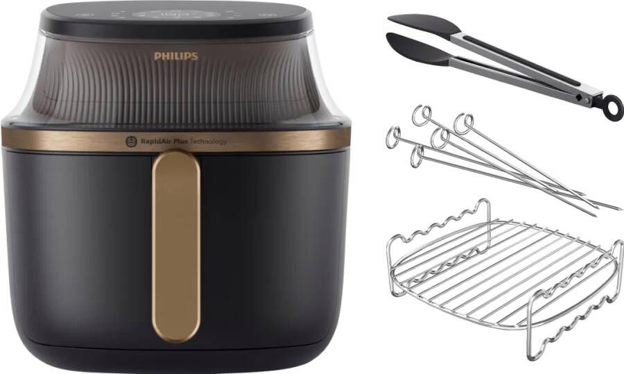 Philips Airfryer XL 3000 Serie NA332 00 + Dubbellaagse kookset