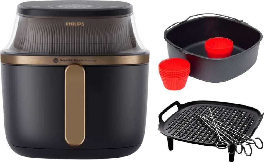 Philips Airfryer XXL 3000 Serie NA342 00 + Grillkit + Bakset