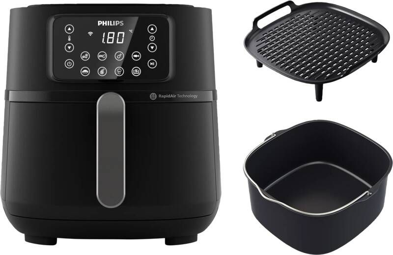 Philips Airfryer Connected 5000 Series HD9285 93 7 2 liter (XXL) Heteluchtfriteuse RapidAir Quickclean Met bakvorm & grillplaat