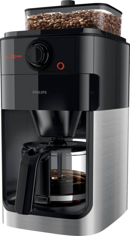 Philips koffiezetapparaat bonenmachine Grind & Brew HD7767 00 zwart metaal