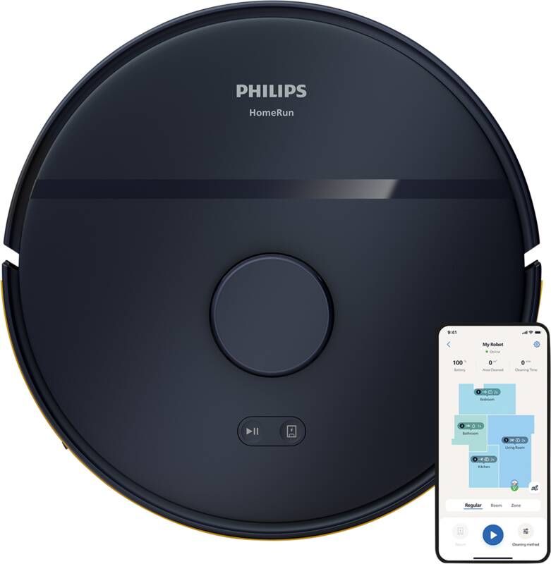 Philips XU2000 10 Robotstofzuiger met dweilfunctie Donkerblauw