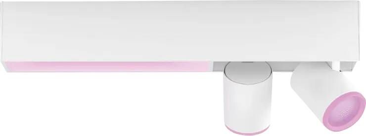Philips Hue Centris opbouwspot wit en gekleurd licht 2-spots wit rechthoekig