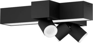Philips Hue Centris Plafond Opbouwspot White and Color Ambiance GU10 Zwart 3 x 10 5W Bluetooth