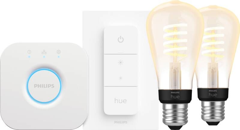 Philips Hue Filament White Ambiance Edison 2-Pack Startpakke