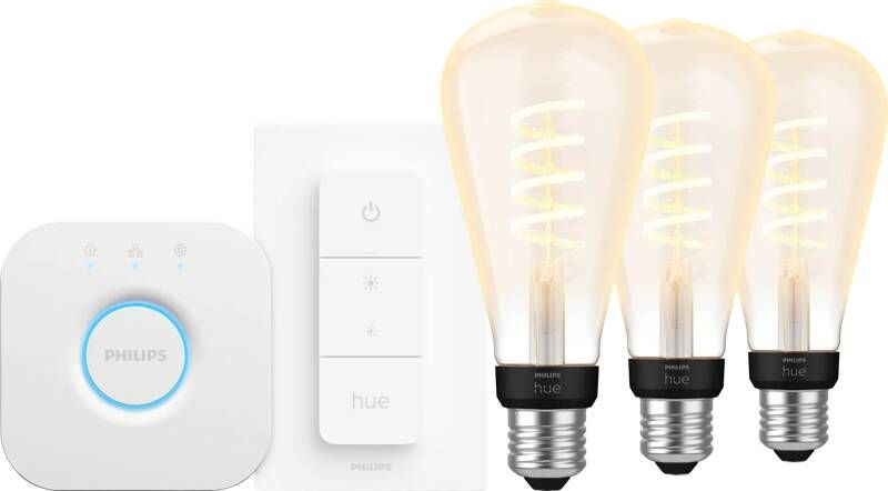 Philips Hue Filament White Ambiance Edison XL 3-Pack Startpakket