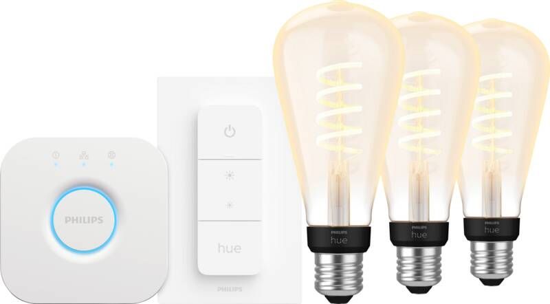 Philips Hue Filament White Ambiance Edison XL 3-Pack Startpakket