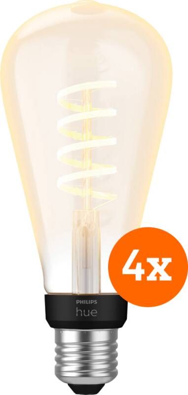 Philips Hue Filament White Ambiance Edison XL 4-pack