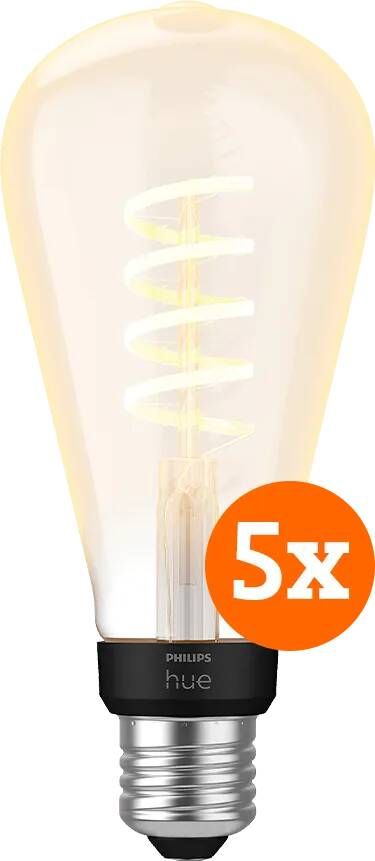 Philips Hue Filament White Ambiance Edison XL 5-pack