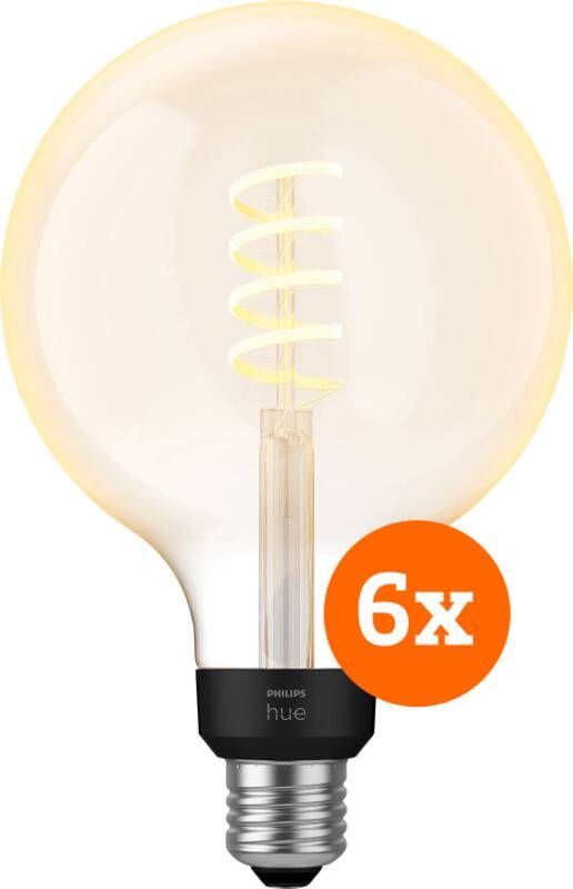 Philips Hue Filament White Ambiance Globe XL 6-pack