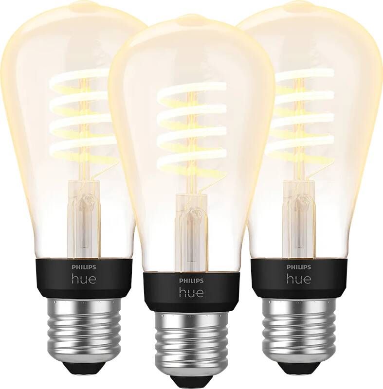 Philips Hue Filamentlamp White Ambiance Edison E27 3-pack