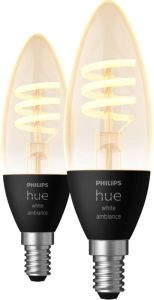 Philips Hue White Ambiance filament kaars goud dimbaar (2-pack) E14…