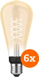 Philips Hue Filamentlamp White Edison E27 2023 6-pack