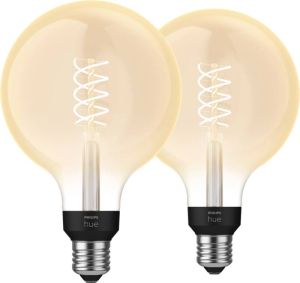 Philips Hue Filamentlamp White Globe XL E27 2023 2-pack