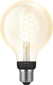 Philips Hue Slimme Verlichting Filamentlamp G93 Globe Ø 9 5 cm White E27 Bluetooth