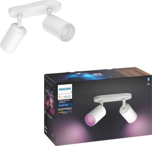 Philips Hue Fugato Opbouwspot White and Color Ambiance GU10 Wit 2 x 5 7W Bluetooth