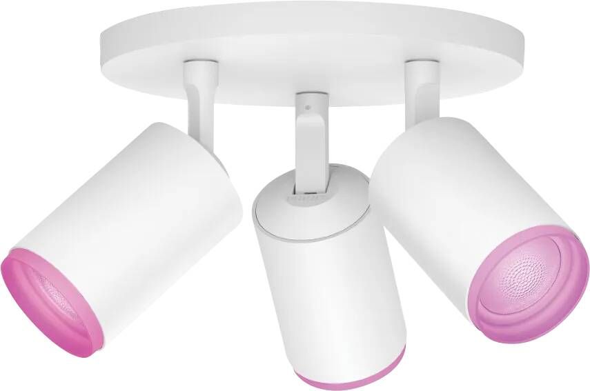 Philips Hue Fugato opbouwspot wit en gekleurd licht 3-spots wit