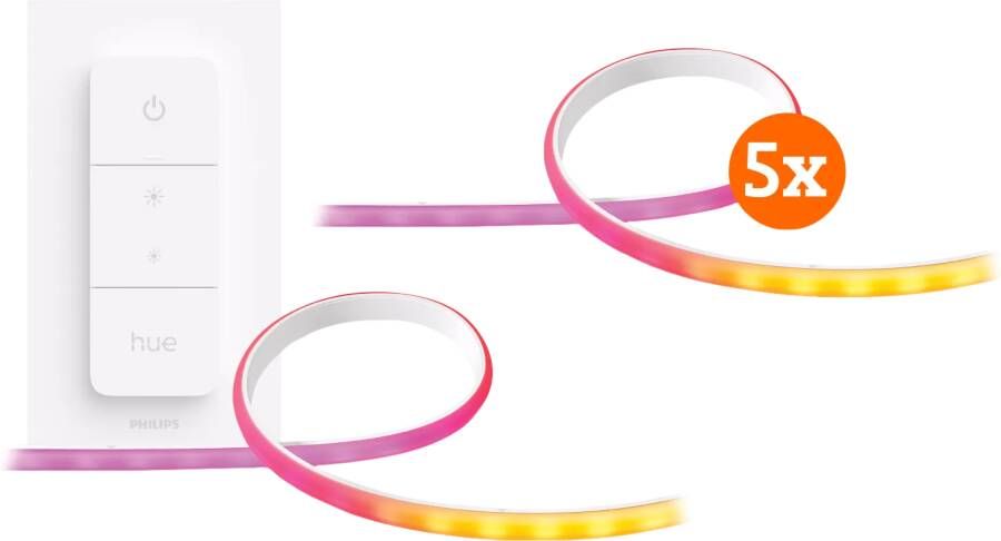 Philips Hue Gradient Lightstrip basisset 7 meter + Draadloze dimmer