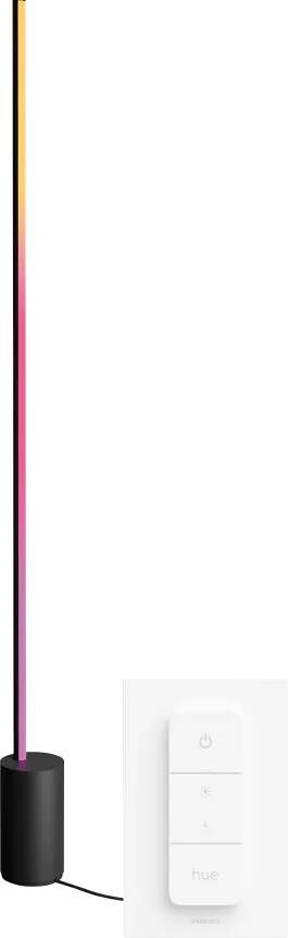 Philips Hue Gradient Signe White and Color vloerlamp zwart + dimmer