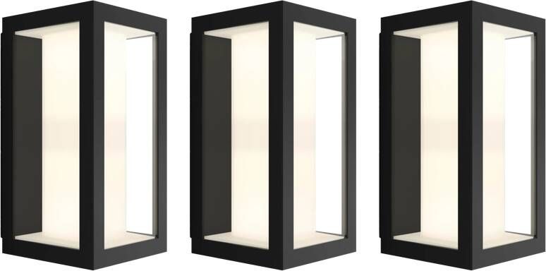 Philips Hue Impress muurlamp White and Color zwart smal 3-pack