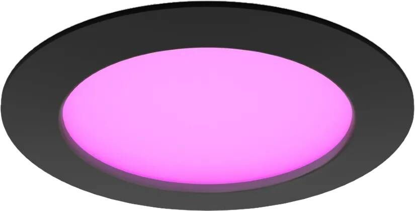 Philips Hue Platte Inbouwspot Wit En Gekleurd Licht Ø170 Mm Zwart