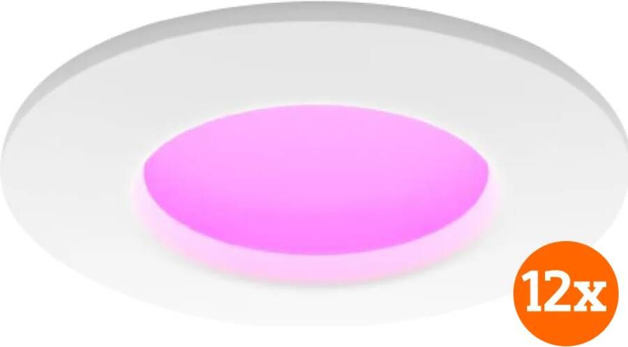 Philips Hue Inbouwspot Slim White and color 90mm wit 12-pack