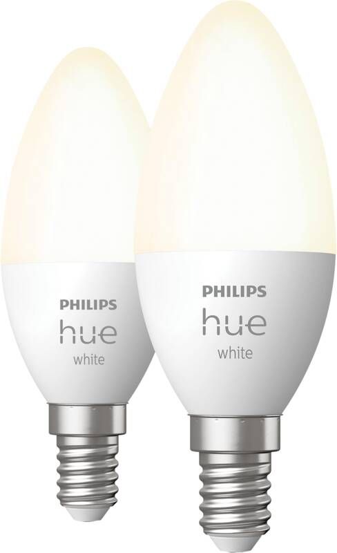 Philips Hue White E14 slimme LED-lampen Bluetooth compatibel Pak van 2