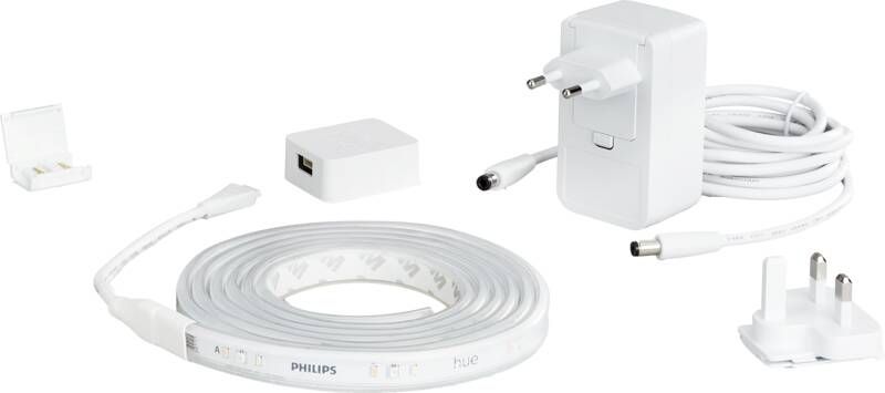 Philips Hue Lightstrip Plus basis 2 meter- Wit en gekleurd licht Wit 20W Bluetooth V4 incl. Voeding