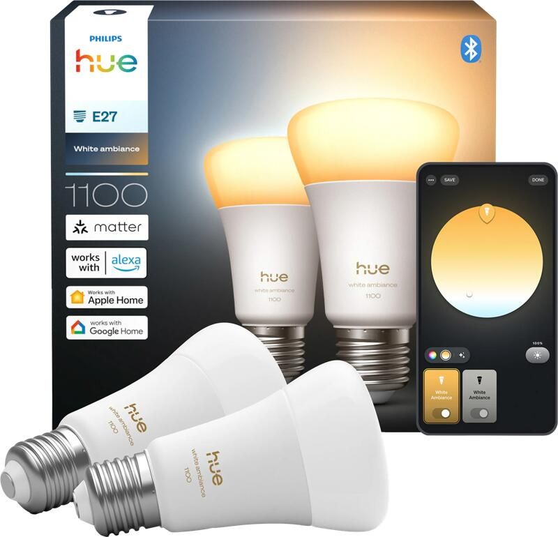 Philips Hue A67 White Ambiance E27 1100lm 2-pack