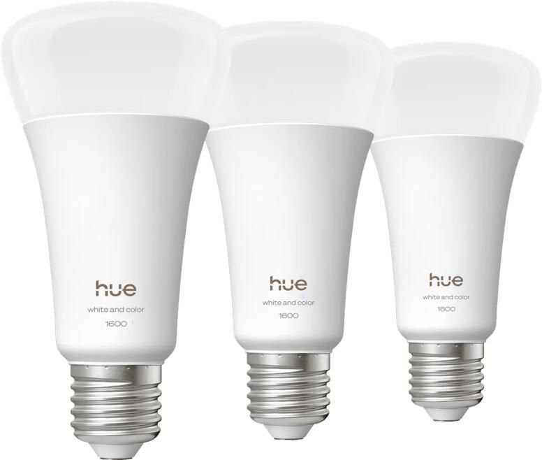 Philips Hue A67 White and Color 1600lm E27 3-Pack