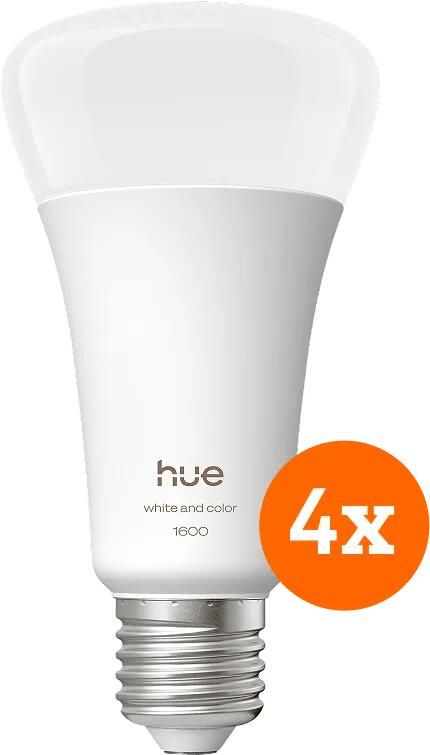 Philips Hue A67 White and Color 1600lm E27 4-Pack