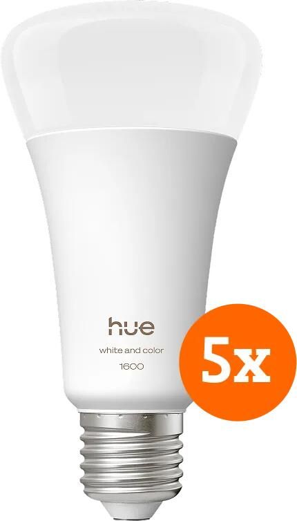 Philips Hue A67 White and Color 1600lm E27 5-Pack