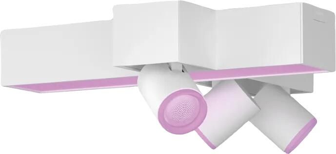 Philips Hue Centris opbouwspot wit en gekleurd licht 3-spots wit kruisvorm