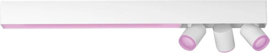 Philips Hue Centris opbouwspot wit en gekleurd licht 3-spots wit rechthoekig