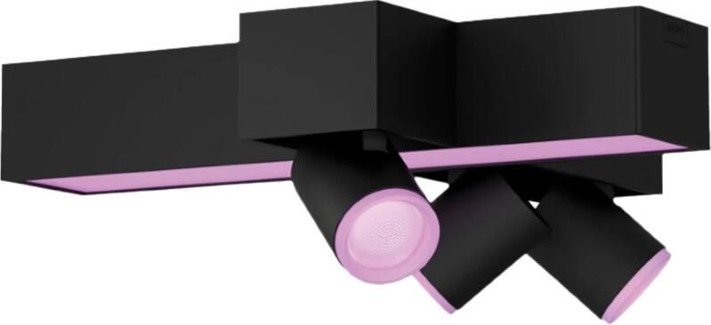 Philips Hue Centris opbouwspot wit en gekleurd licht 3-spots zwart kruisvorm