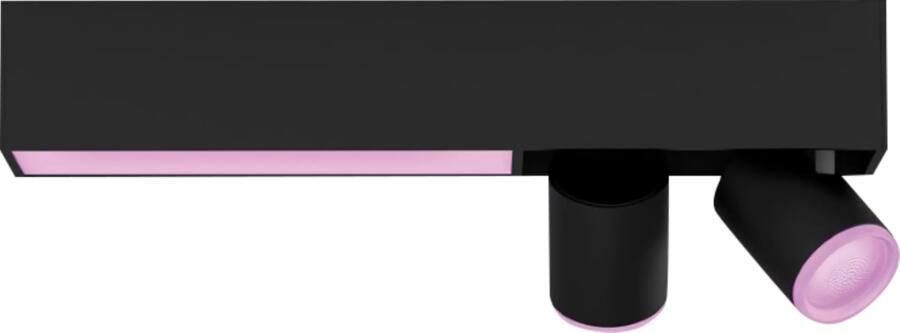Philips Hue Centris opbouwspot wit en gekleurd licht 2-spots zwart rechthoekig