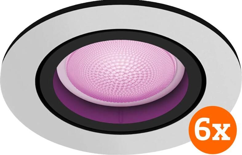 Philips Hue Centura inbouwspot White and Color rond Aluminium 6-pack