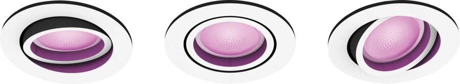 Philips Hue Centura inbouwspot wit en gekleurd wit 3-pack wit rond GU10