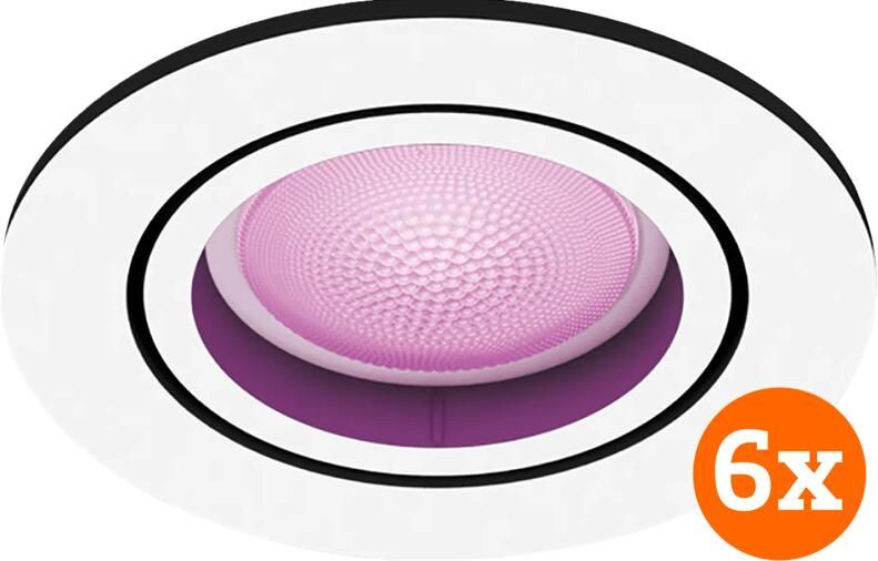 Philips Hue Centura inbouwspot White and Color rond Wit 6-pack
