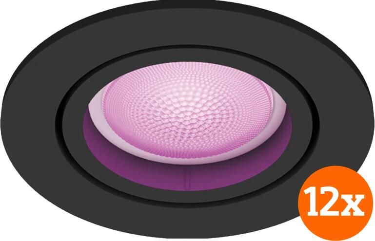 Philips Hue Centura inbouwspot White and Color rond Zwart 12-pack