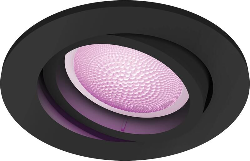 Philips Hue Centura inbouwspot wit en gekleurd licht 1-spot zwart rond GU10
