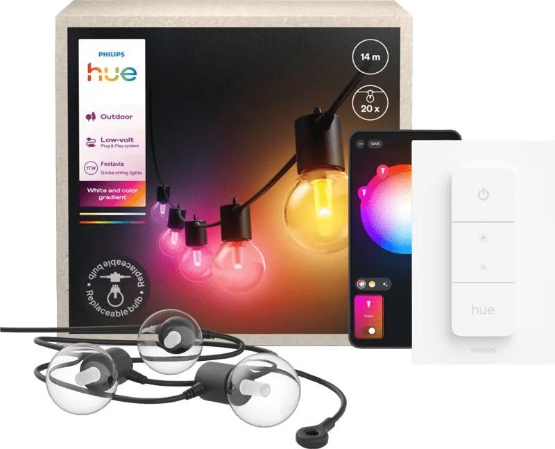 Philips Hue Festavia Globe Lichtsnoer 14 meter + Dimmer